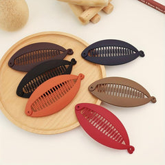 6pcs Thick Twisting Hair Clip Frosted Texture Hair Clip Solid Accessories