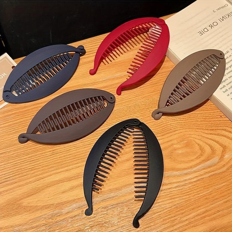 6pcs Thick Twisting Hair Clip Frosted Texture Hair Clip Solid Accessories