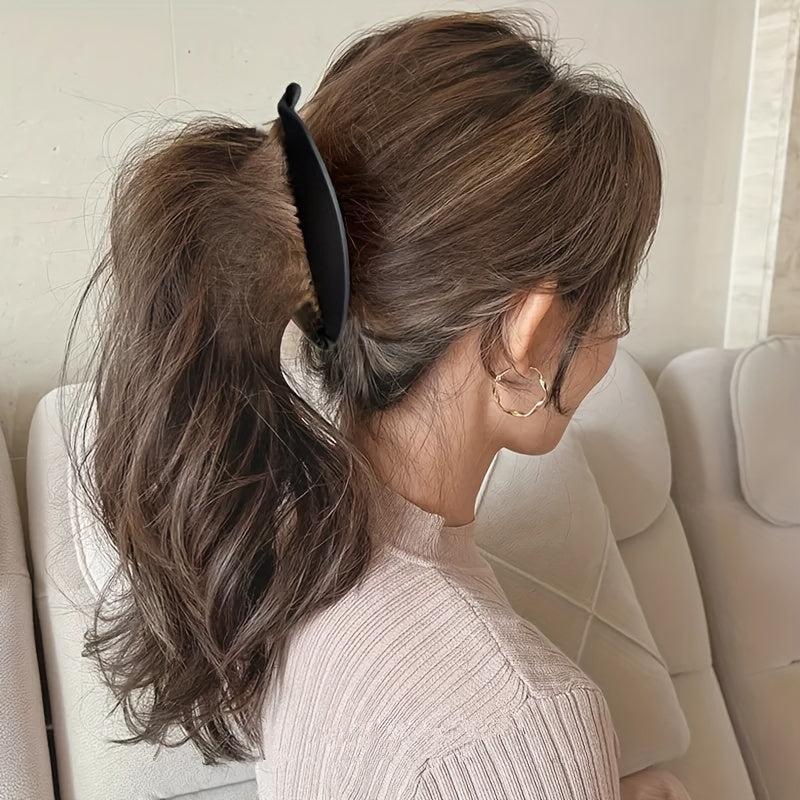 6pcs Thick Twisting Hair Clip Frosted Texture Hair Clip Solid Accessories