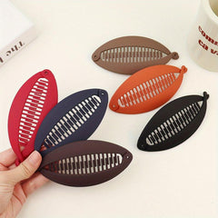 6pcs Thick Twisting Hair Clip Frosted Texture Hair Clip Solid Accessories