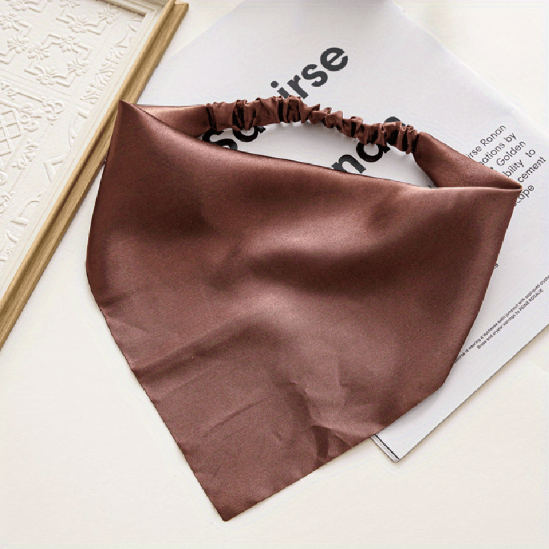 Solid Fabric Headscarf Women's Hair Band Triangle Scarf Headband