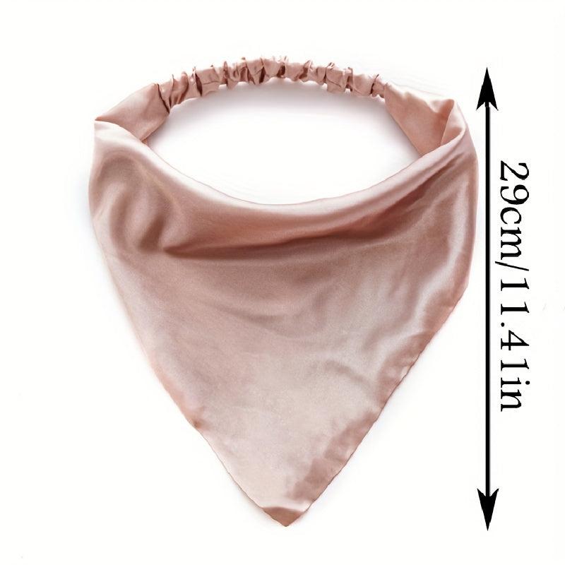 Solid Fabric Headscarf Women's Hair Band Triangle Scarf Headband