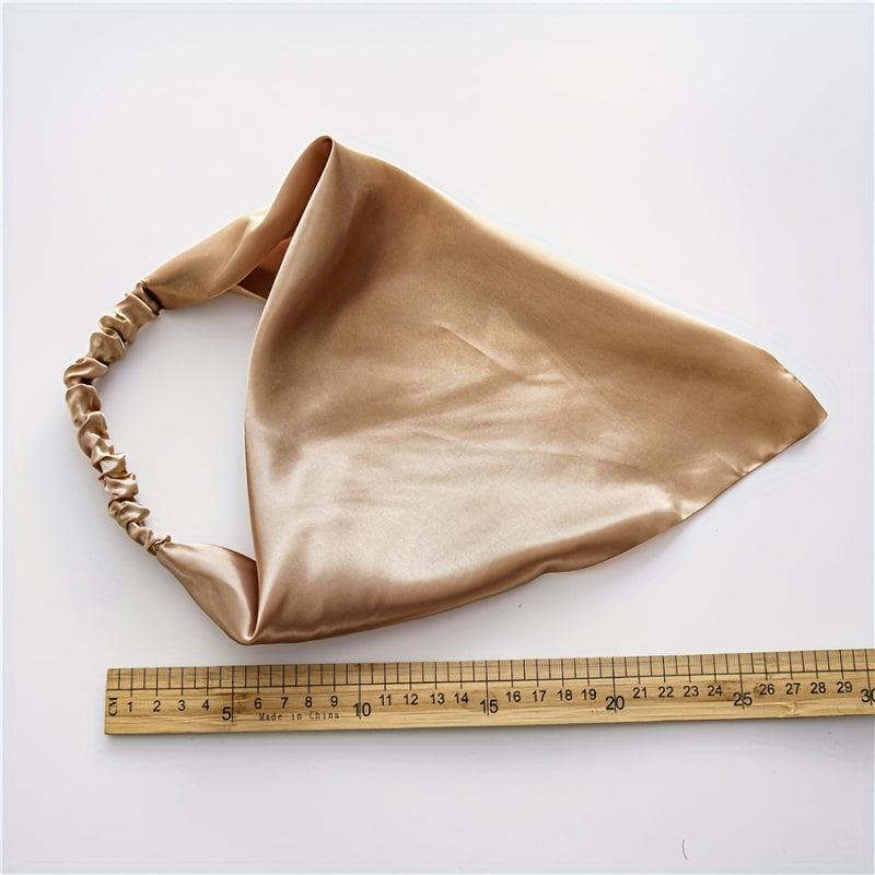 Solid Fabric Headscarf Women's Hair Band Triangle Scarf Headband