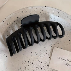 3pcs Solid Frosted Hair Claw Non-slip Ponytail Holder Hair Accessories