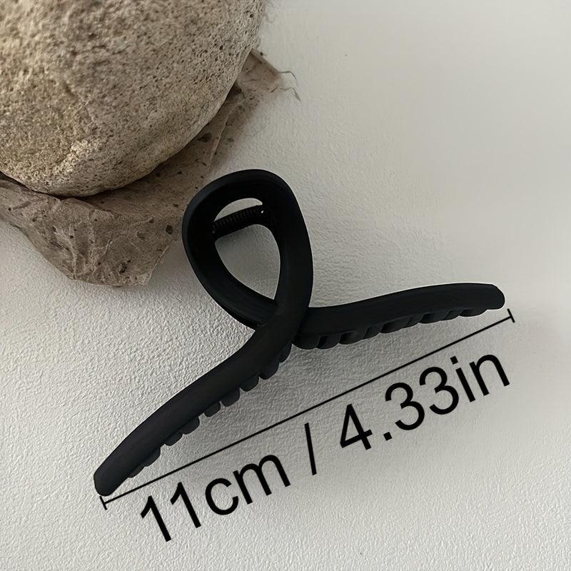 3pcs Solid Frosted Hair Claw Non-slip Ponytail Holder Hair Accessories