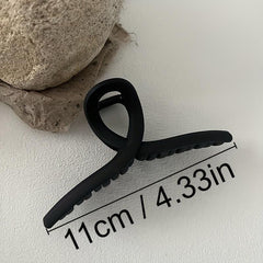 3pcs Solid Frosted Hair Claw Non-slip Ponytail Holder Hair Accessories