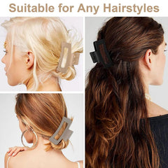 6pcs Solid Shark Claw Hair Claw Ponytail Holder Hair Accessories