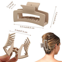 6pcs Solid Shark Claw Hair Claw Ponytail Holder Hair Accessories