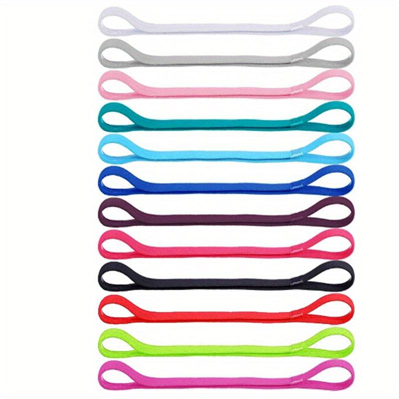 Silicone Strip Wristband Sports Headband Elastic Yoga Fitness Running