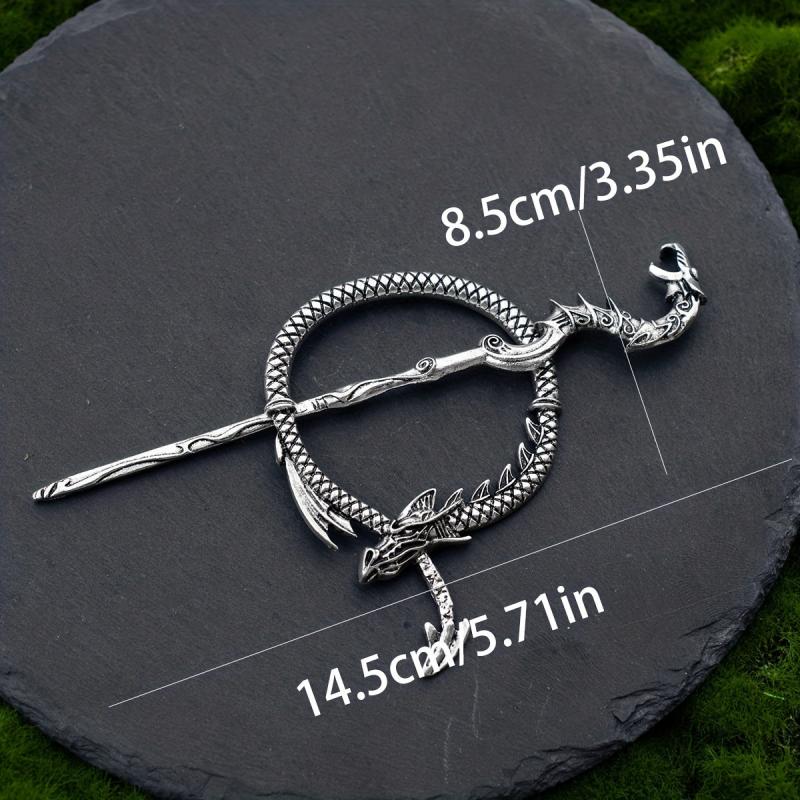 Ouroboros Hair Stick Metal Hairpin Retro Style Hair Accessories