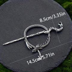 Ouroboros Hair Stick Metal Hairpin Retro Style Hair Accessories