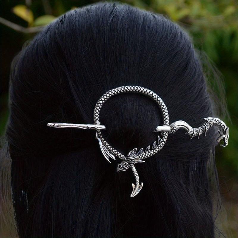 Ouroboros Hair Stick Metal Hairpin Retro Style Hair Accessories