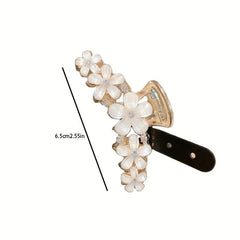 Vintage Flower Hair Claw Crystal Floral Hair Claw for Women Girls