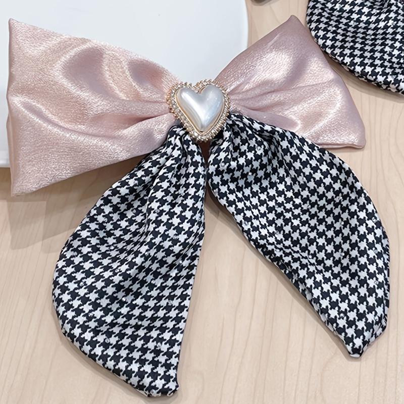 Large Bowknot Hair Clip with Rhinestone Inlay
