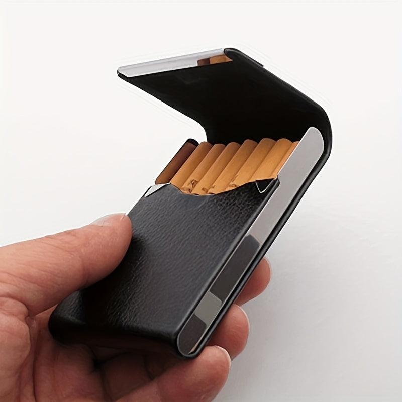 Women's Thin Tobacco Cigarette Case Leather Bag Portable Storage Box