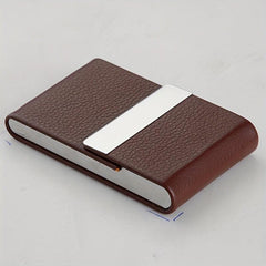 Women's Thin Tobacco Cigarette Case Leather Bag Portable Storage Box