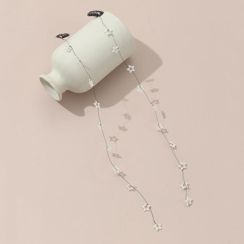 2pcs Star Pendant Hair Chain Sweet Hair Accessories