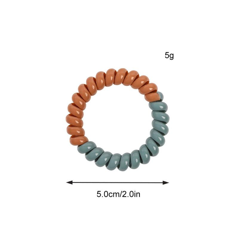 10 Pcs Multicolor Spiral Hair Ties No Crease Acc