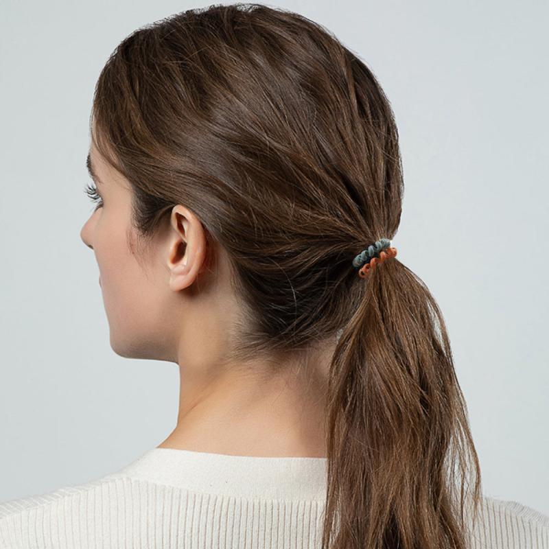 10 Pcs Multicolor Spiral Hair Ties No Crease Acc