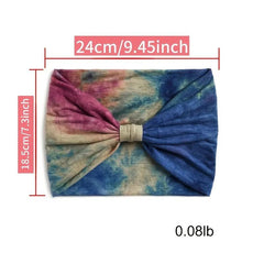 Tie Dye Hairband Thick Head Wrap Elastic Hair Accessory