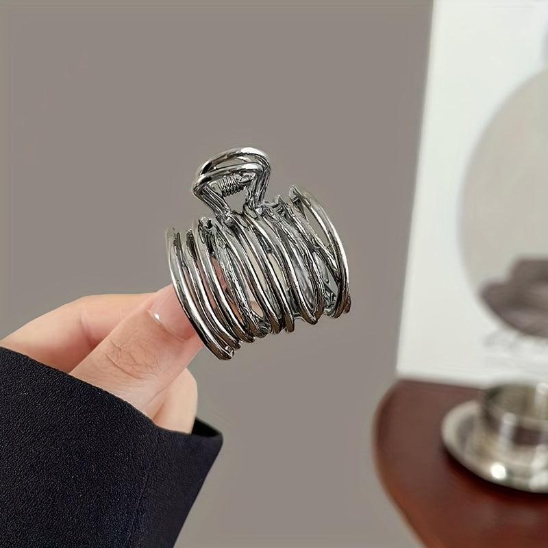 Irregular Wire Wrap Hair Claw Clip Metal Hair Claw High Ponytail Holder