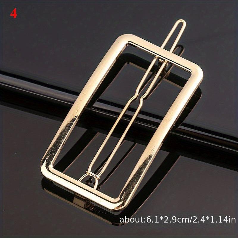Triangle Moon Shape Hair Clip Side Clip Ponytail Clip Female Alloy Bobby Pin