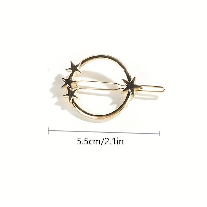 Triangle Moon Shape Hair Clip Side Clip Ponytail Clip Female Alloy Bobby Pin