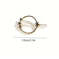 Triangle Moon Shape Hair Clip Side Clip Ponytail Clip Female Alloy Bobby Pin