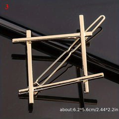 Triangle Moon Shape Hair Clip Side Clip Ponytail Clip Female Alloy Bobby Pin