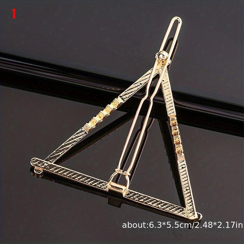 Triangle Moon Shape Hair Clip Side Clip Ponytail Clip Female Alloy Bobby Pin