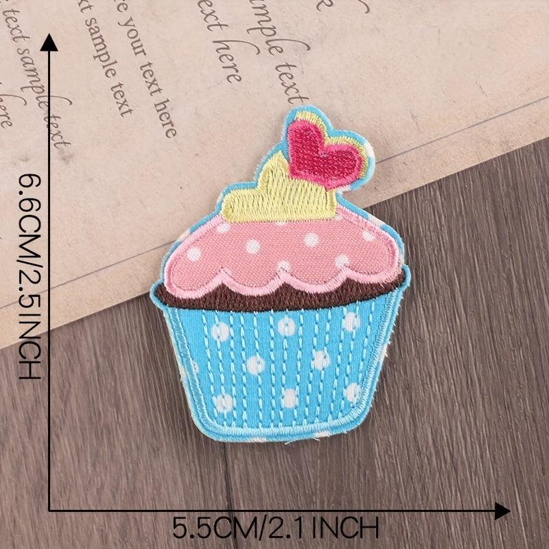 8pcs Food Embroidery Patches Pizza Hamburger Banana Watermelon Sew DIY