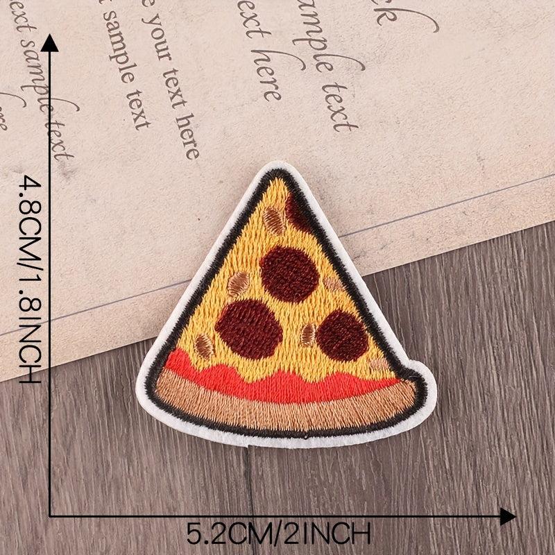 8pcs Food Embroidery Patches Pizza Hamburger Banana Watermelon Sew DIY