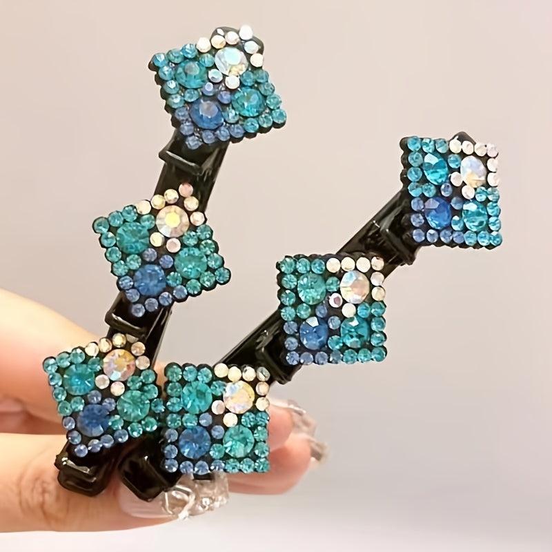 Crystal Stone Rhinestone Barrette Hair Clips