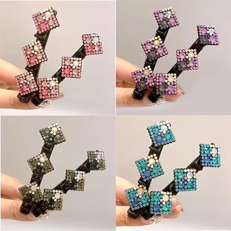 Crystal Stone Rhinestone Barrette Hair Clips