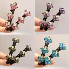 Crystal Stone Rhinestone Barrette Hair Clips