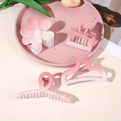 6pcs Gradient Flower Hair Claw Ponytail Holder Women