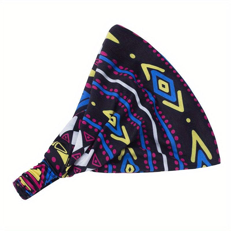 Boho Style Sports Yoga Wide Brim Hair Band Head Scarf Vintage