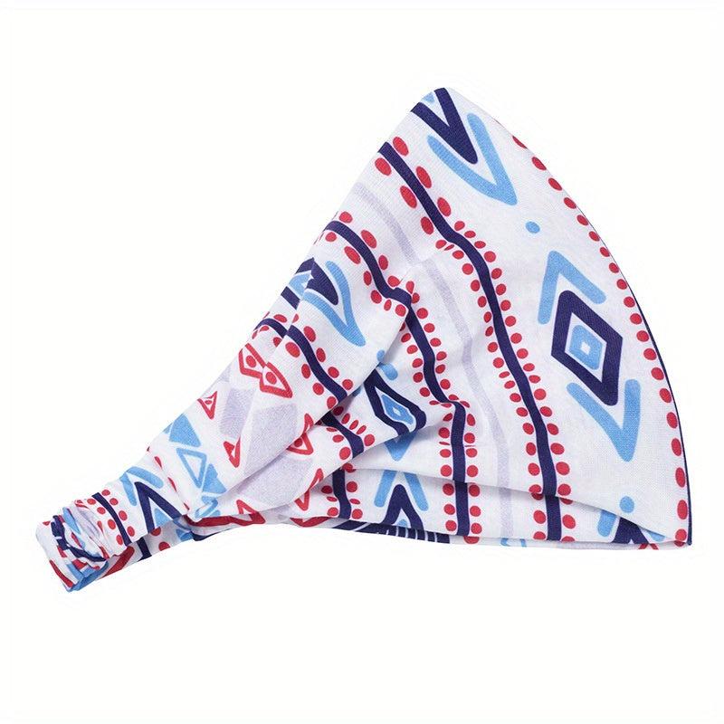 Boho Style Sports Yoga Wide Brim Hair Band Head Scarf Vintage