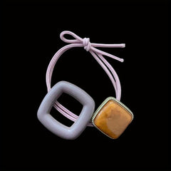 Colorful Beaded Hair Tie Elastic Bands Ponytail Holder Headband