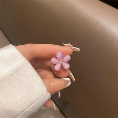 10pcs Small Crystal Flower Hair Claw Metal Hair Claw Sweet Hair Clip