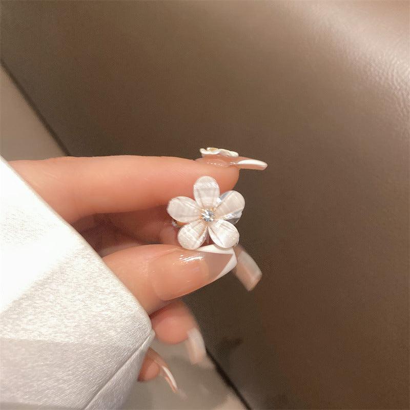 10pcs Small Crystal Flower Hair Claw Metal Hair Claw Sweet Hair Clip