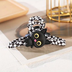 Plaid Hair Claw Cartoon Animal Hair Claw Nonslip Ponytail Holder Shark Claw