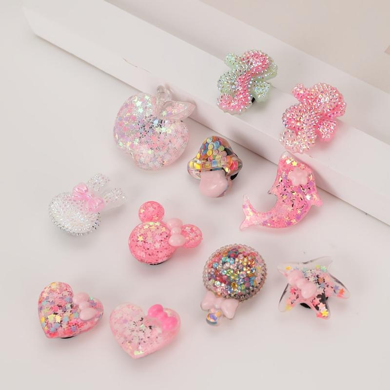 11pcs Resin Shoe Decoration Charms for Girls