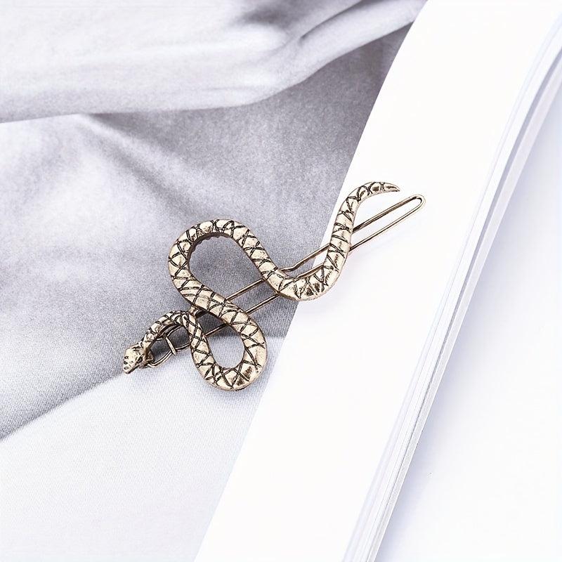 Snake Decor Hair Clip Bohemia Style Headwear Non Slip Hair Accessory