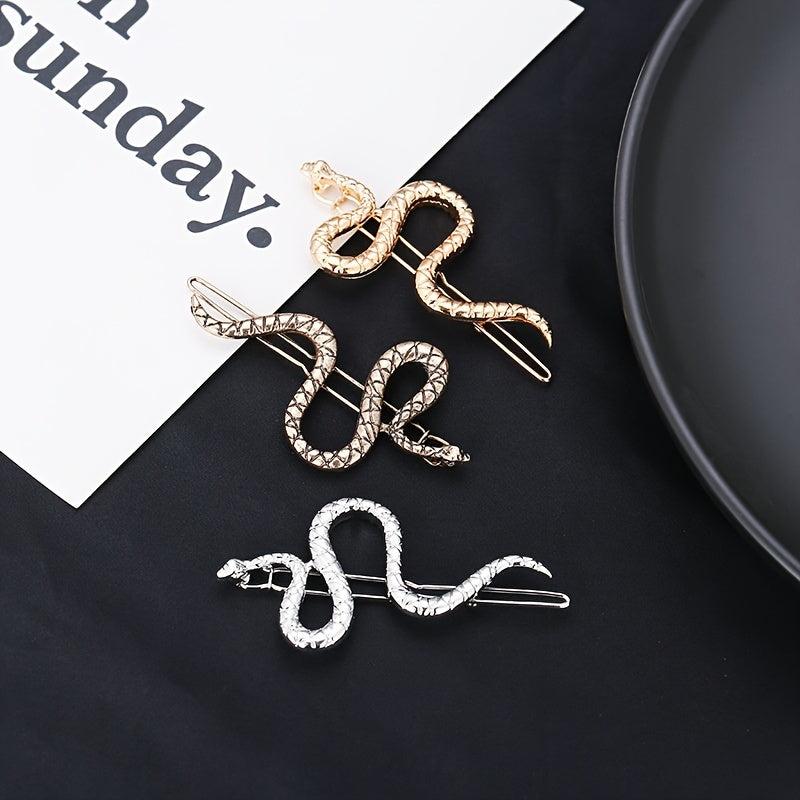 Snake Decor Hair Clip Bohemia Style Headwear Non Slip Hair Accessory
