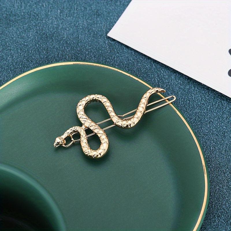 Snake Decor Hair Clip Bohemia Style Headwear Non Slip Hair Accessory