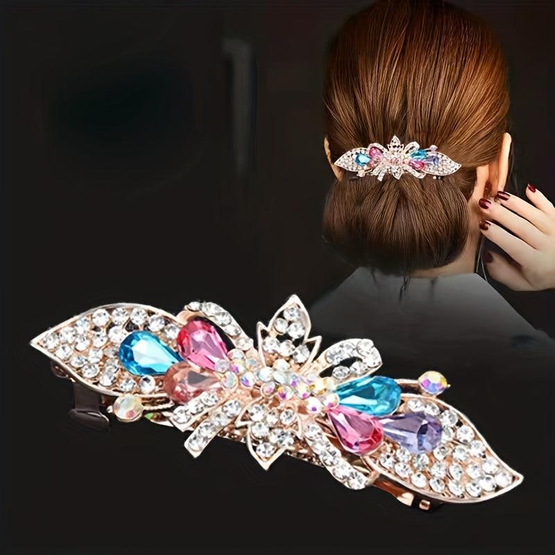 Women's Rhinestone Hair Clip Set Updo Accessories