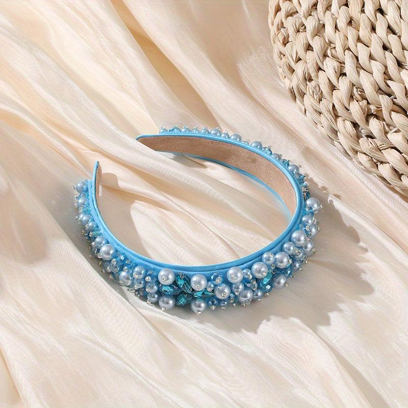 Baroque Rhinestone Faux Pearl Headband Hair Accessories Hair Band