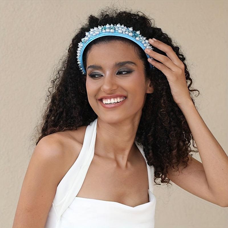 Baroque Rhinestone Faux Pearl Headband Hair Accessories Hair Band