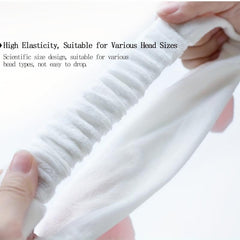 Deer Antlers Ears Headband Coral Fleece Hair Band for Spa Makeup